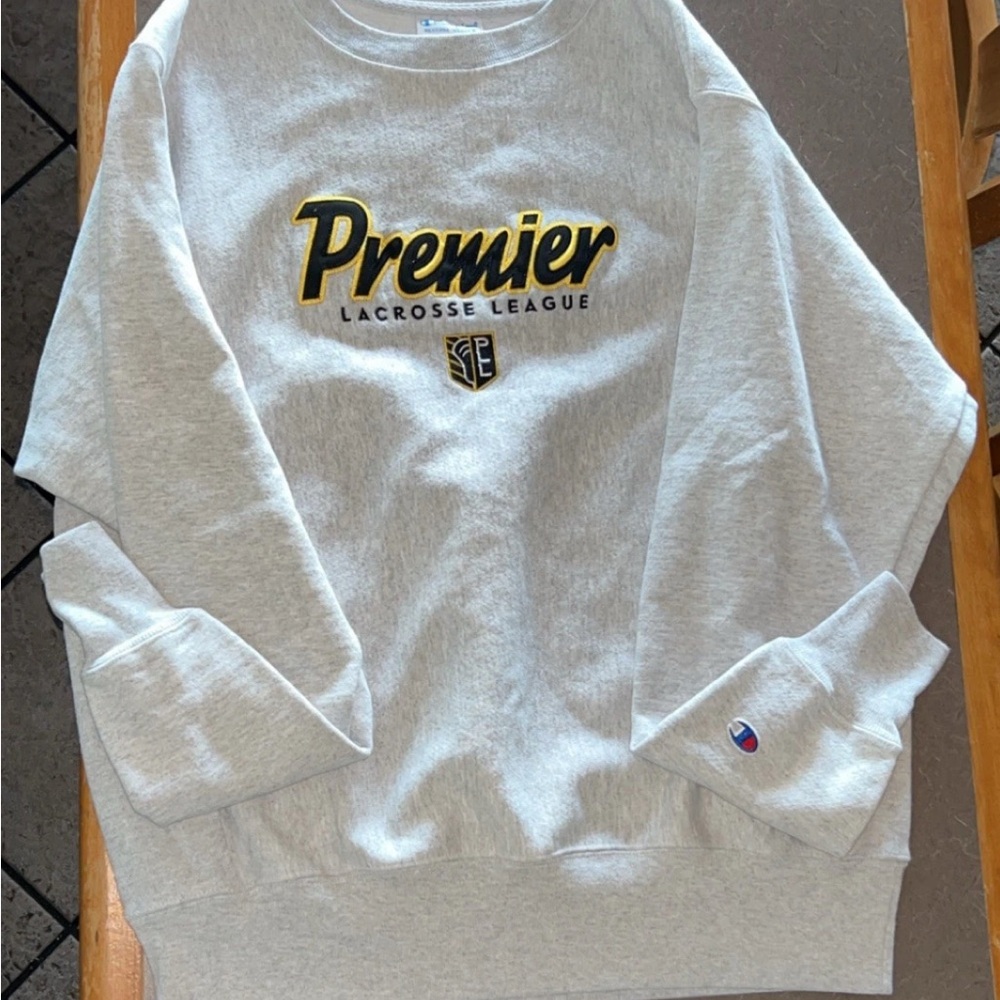 Premier Lacrosse League Sweatshirt Mens M Gray PLL Champion Reverse Weave Shirt